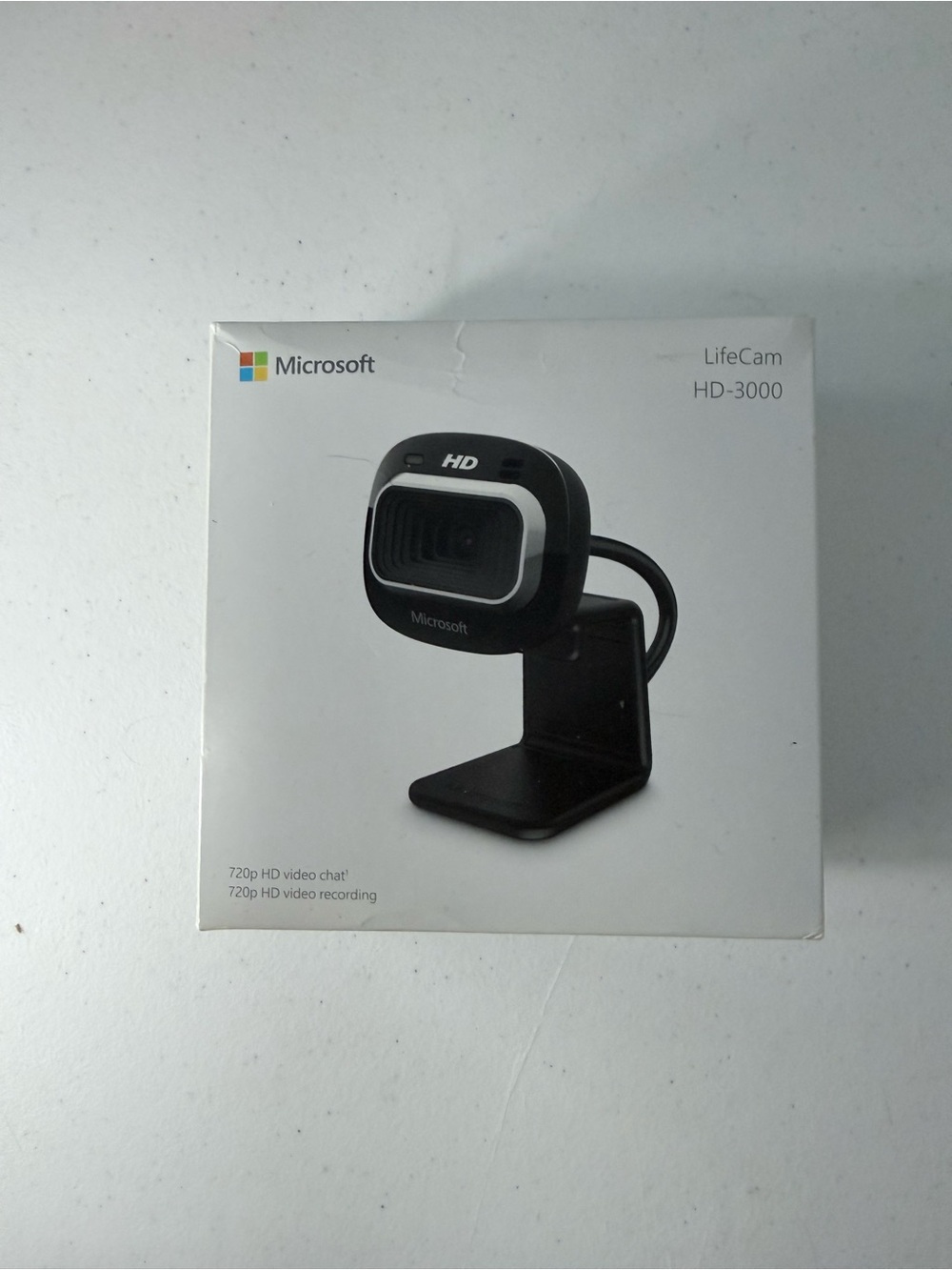 Microsoft LifeCam HD-3000 Webcam - Black and Silver Accents